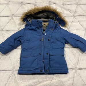 Lands End Baby 2t Winter Spring Jacket Blue Faux Color Jacket Full Zip